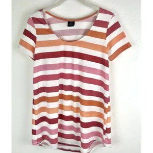 A&D Everyday Tee, Mauve Stripe